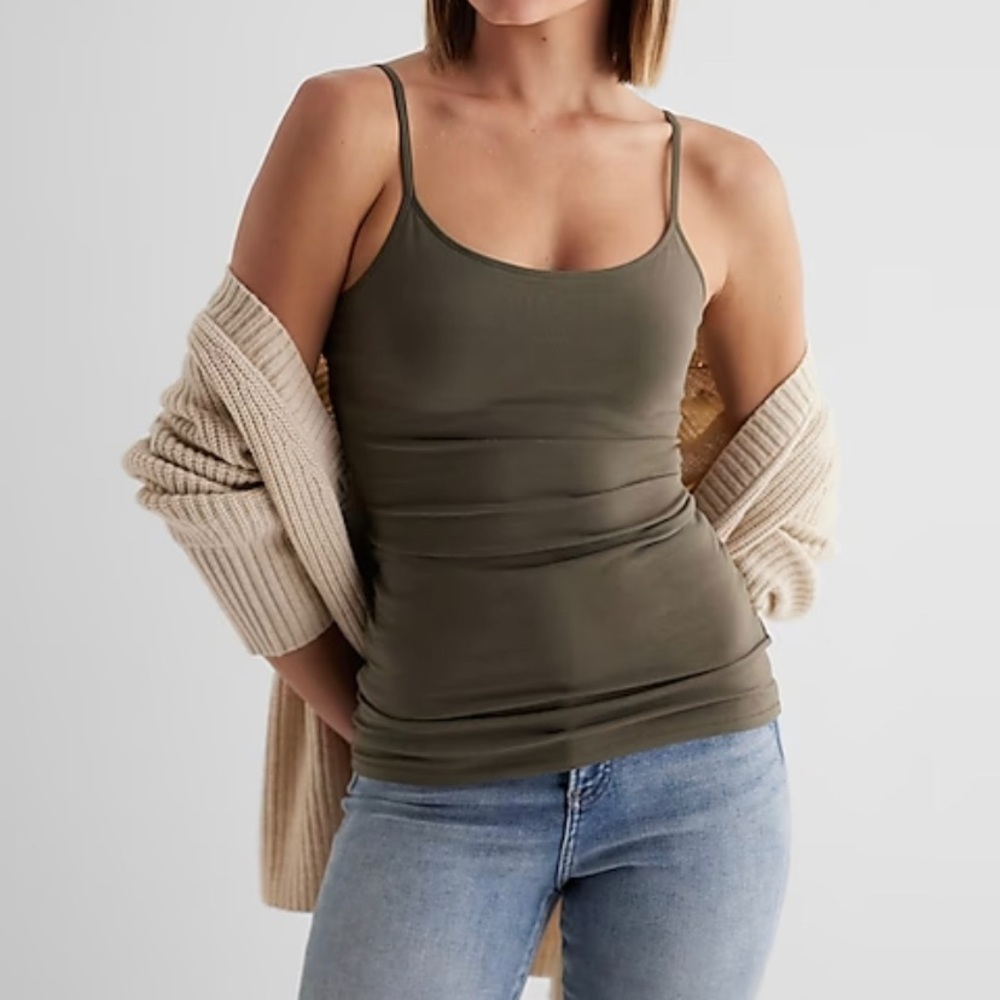 3 NWT Express Best Loved Cami in marron, olive , dk green! All new - Picture 3 of 10
